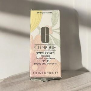 Clinique Even Better Makeup SPF 15 WN 46 Golden Neutral (MF) 1 fl oz BRAND NEW